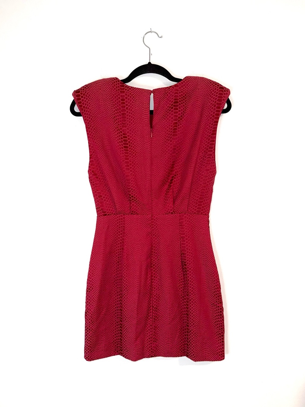 DO+BE Raspberry Red Textured Sheath Dress - Picture 2 of 9